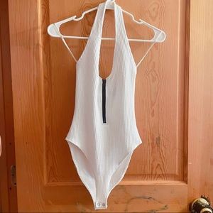 Forever 21 White, zipper boysuit